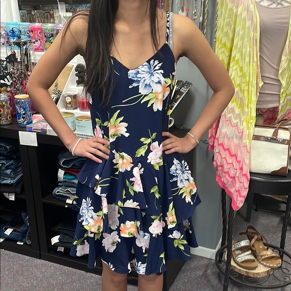 Love Riche Dresses & Skirts - 🌹Love Riche Blue and White Ruffled Tiered Sundress